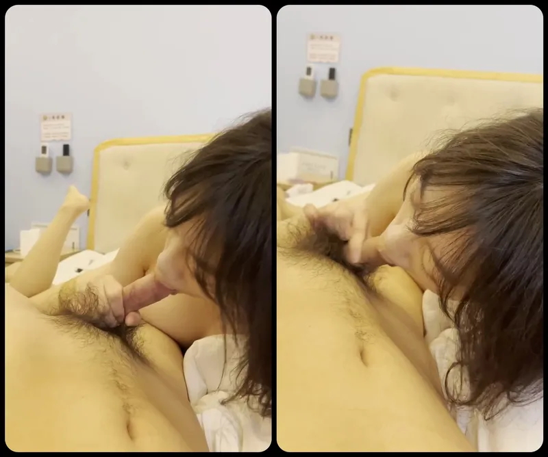 Bạn gái ngoan bú láp chuối bự của anh