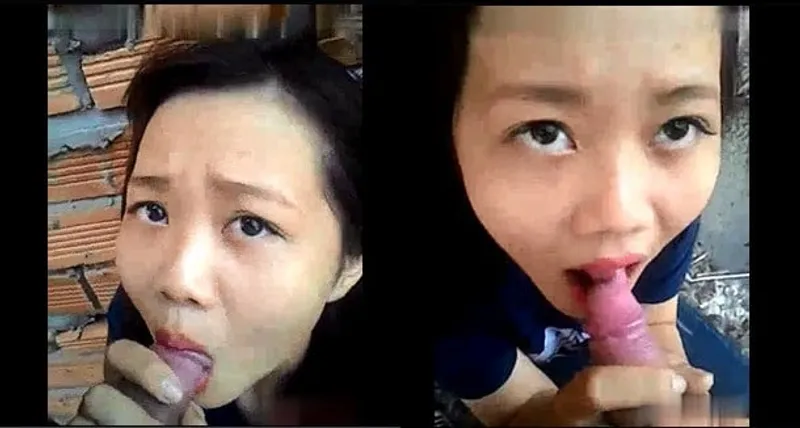 Bồ liếm củ khoải ở vườn sau nhà