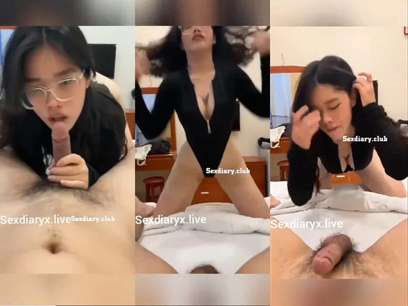 Em rau vú ngon kính cận liếm chuối điêu luyện